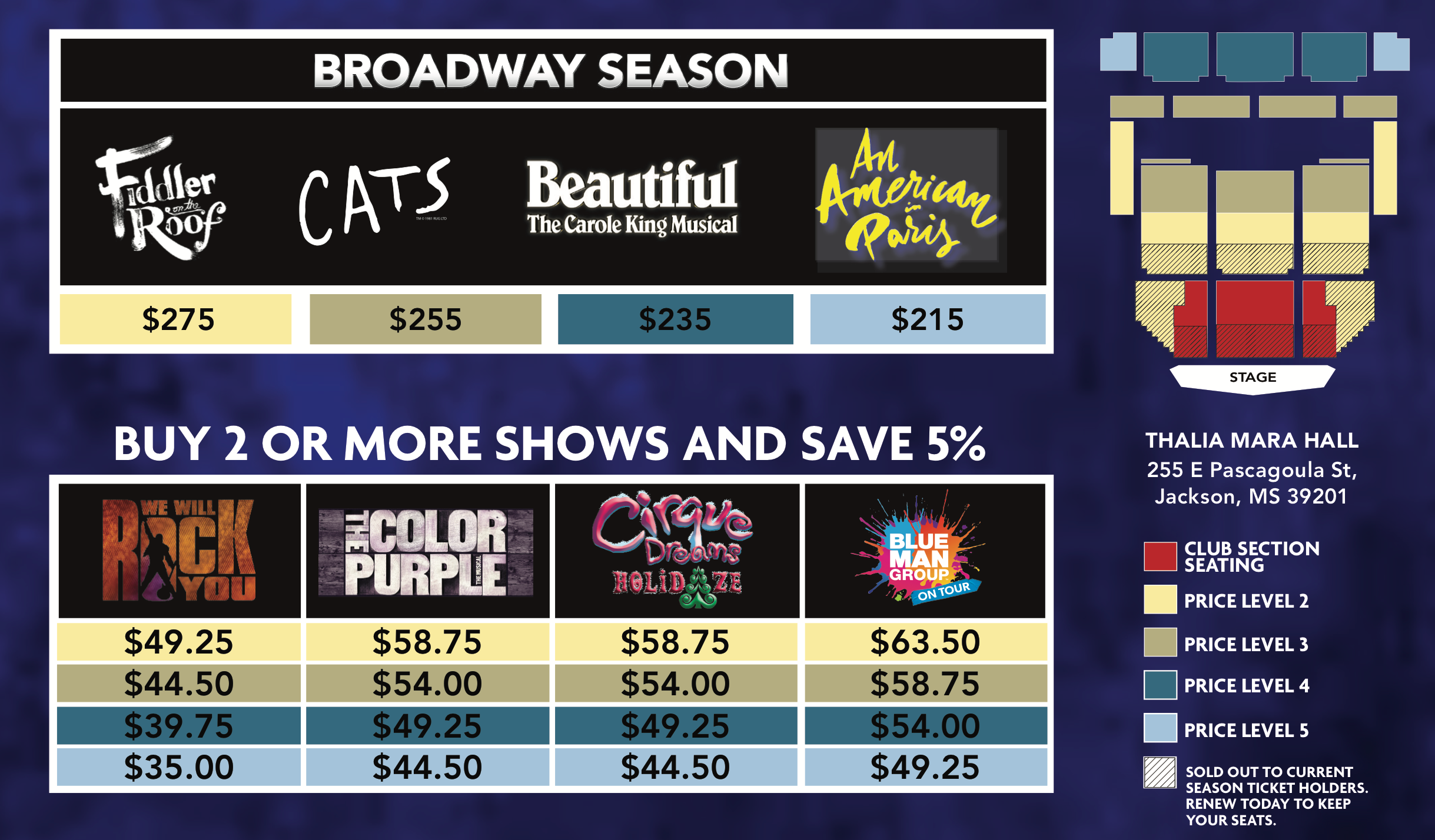 Beautiful Broadway Seating Chart